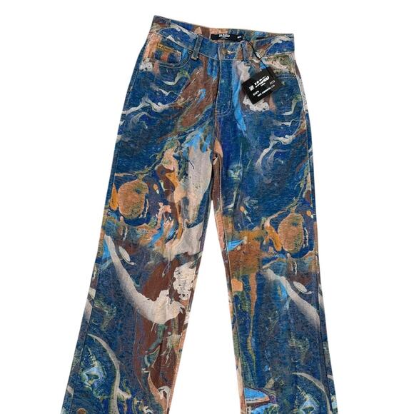 NWT Jaded London Marble Print Slouchy Fit Jeans - Picture 3 of 7